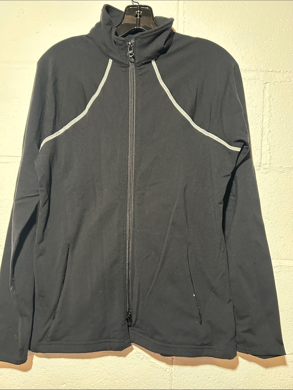 Kerrits Black Lightweight Full-Zip Shirt Jacket with Reflective Piping